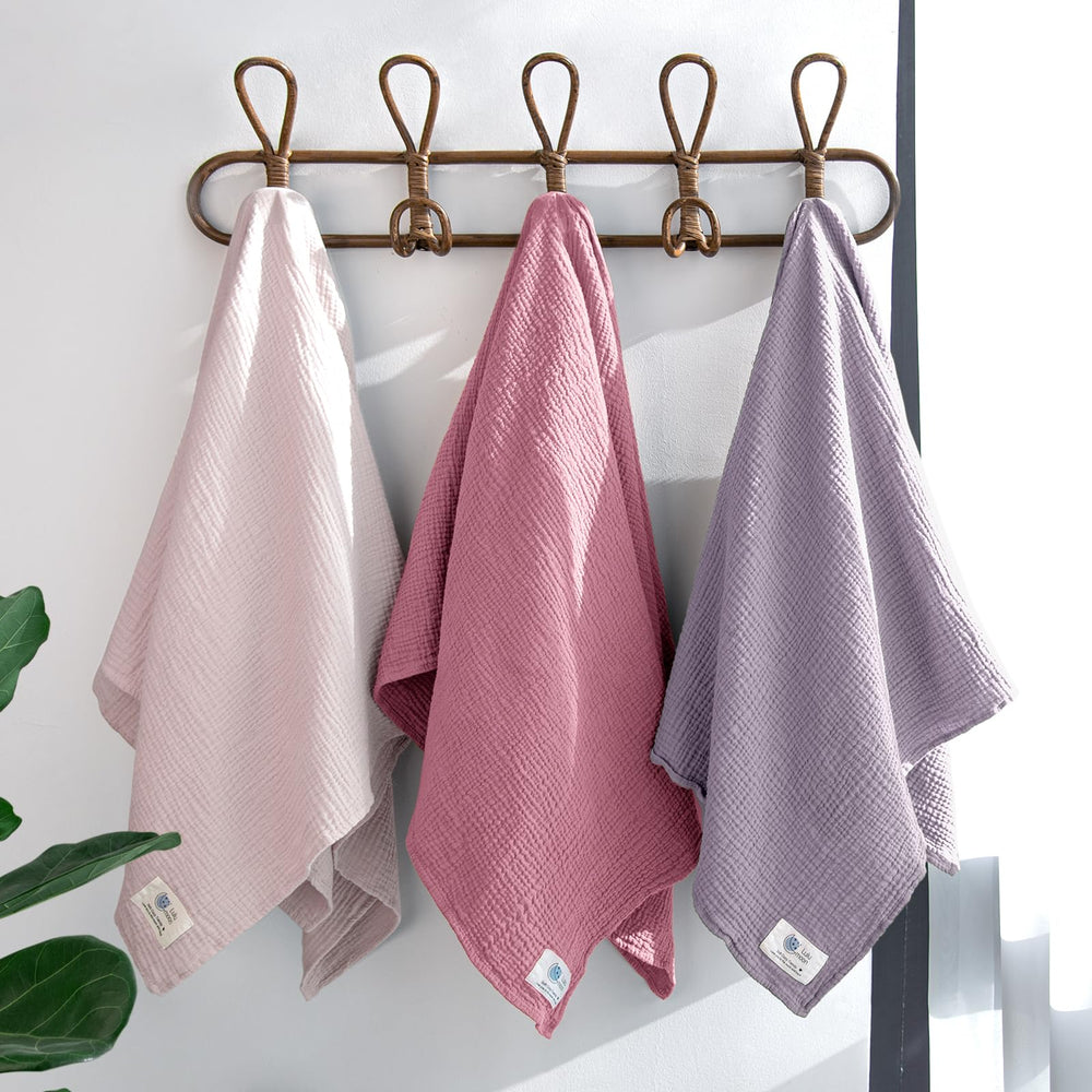 lulumoon muslin swaddle blanket nursery setup demonstrates versatile home use