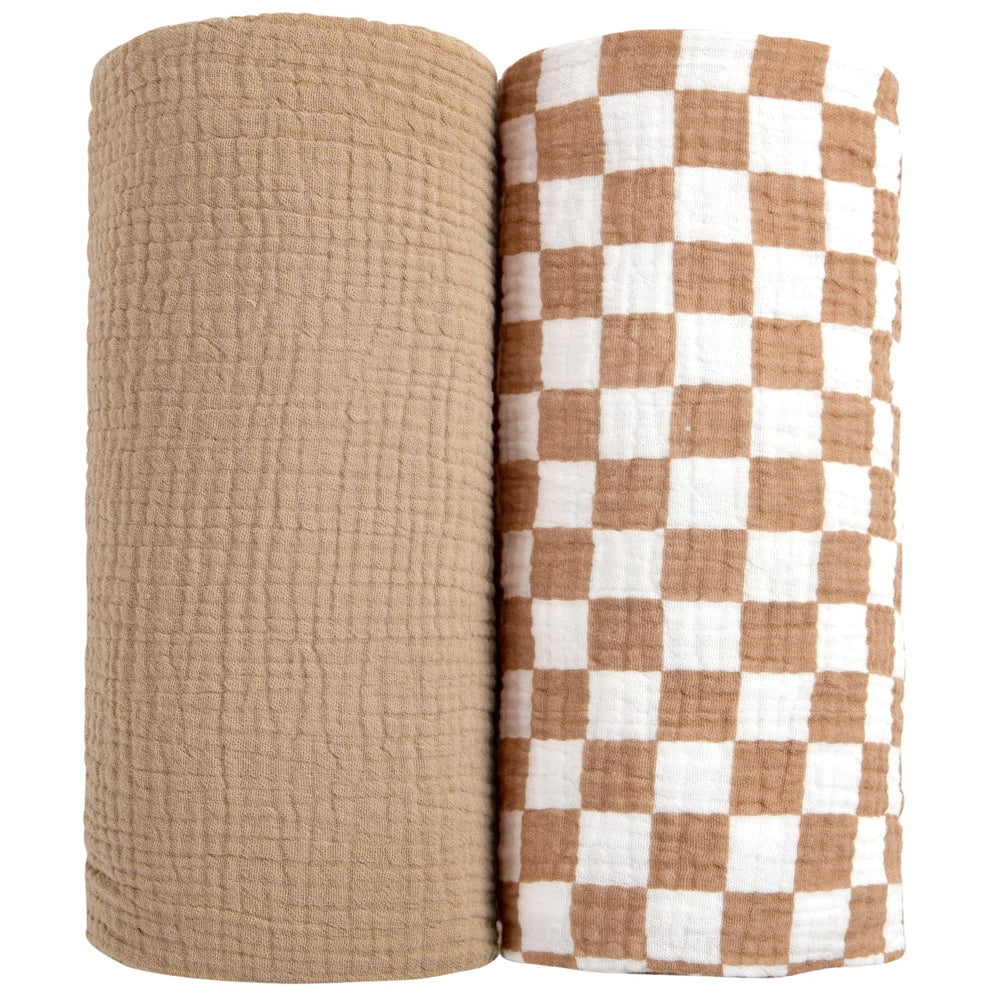 lulumoon Muslin Swaddle Blanket soft touch demonstrates breathable comfort for delicate baby skin
