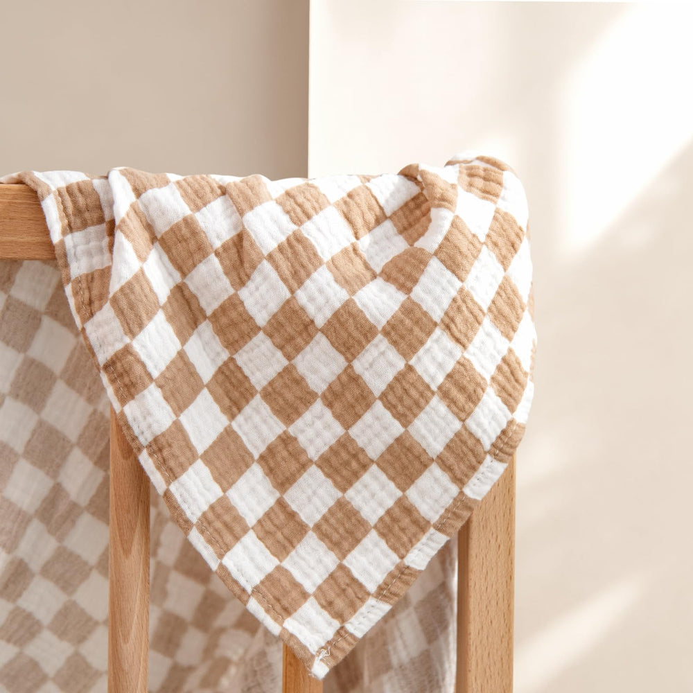 lulumoon Muslin Swaddle Blanket stroller sun shield protects baby from sun while out