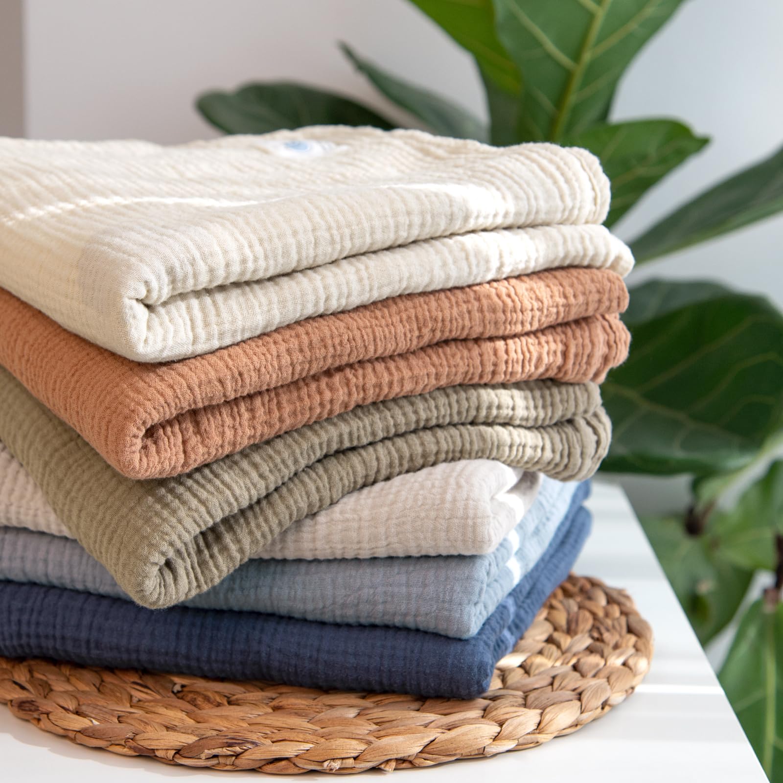 lulumoon muslin swaddle navy easy care machine wash ready