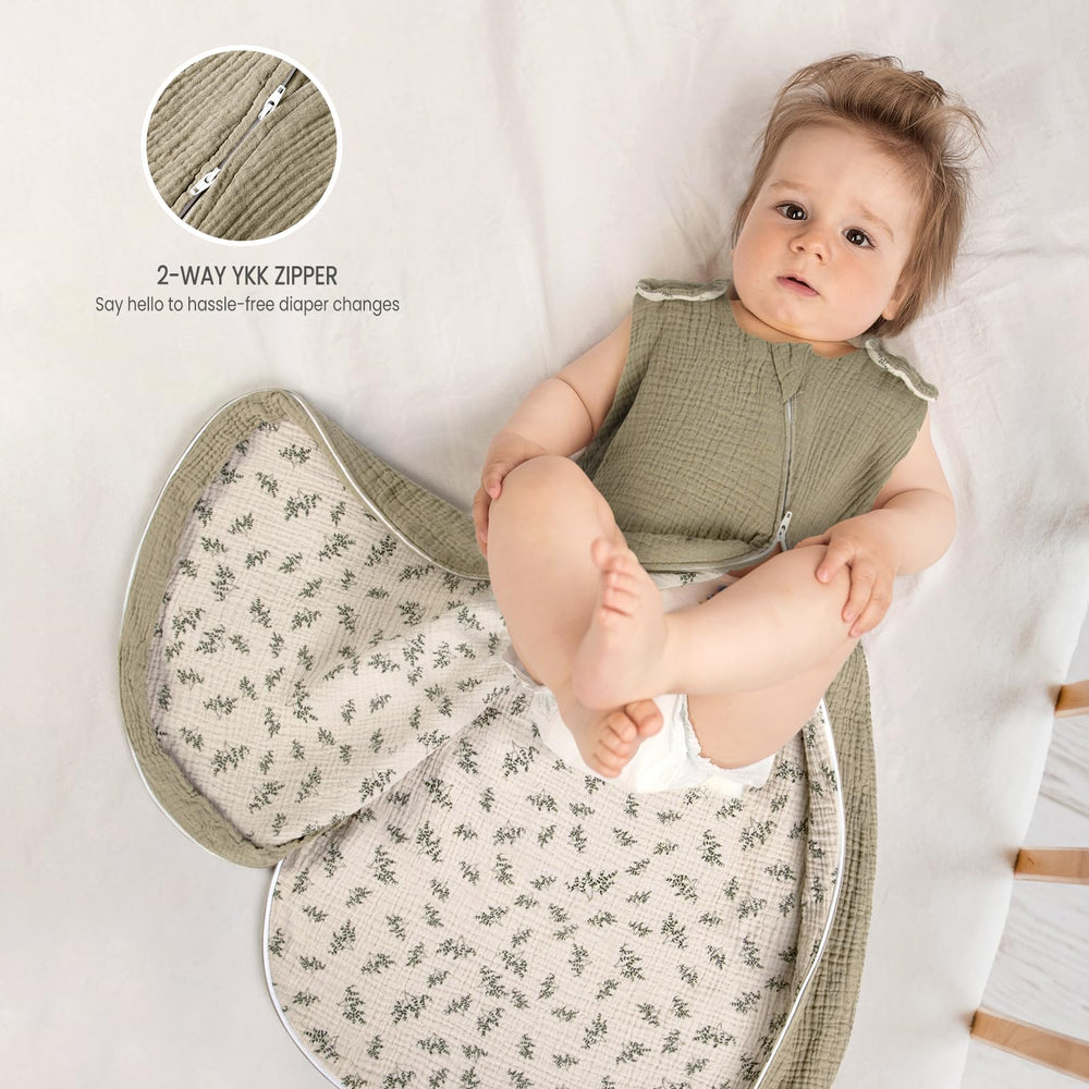 lulumoon Sleep Sack 0.7 tog provides balanced warmth year-round.
