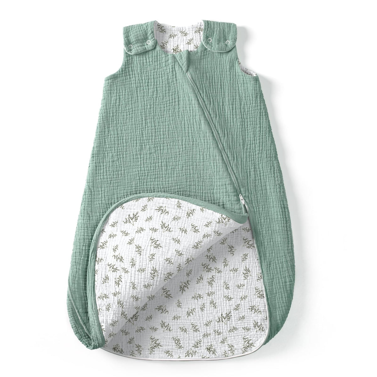 Lulumoon Sleep Sack Muslin Cozy Double Layer for year-round comfort and breathable baby rest.