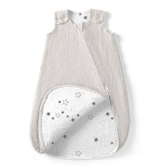 lulumoon Sleep Sack Muslin exterior solid offers year-round coziness
