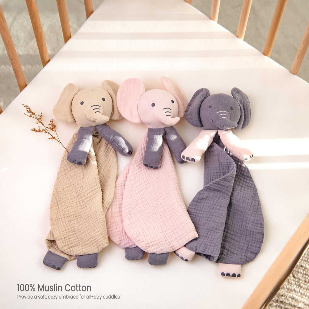 Lulumoon Snuggle Lovie Elephant travel companion for comforting on-the-go cuddles
