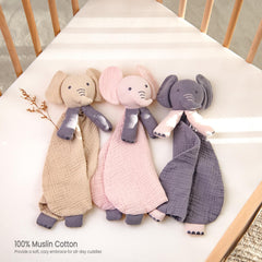 Lulumoon Snuggle Lovie Elephant travel companion for comforting on-the-go cuddles