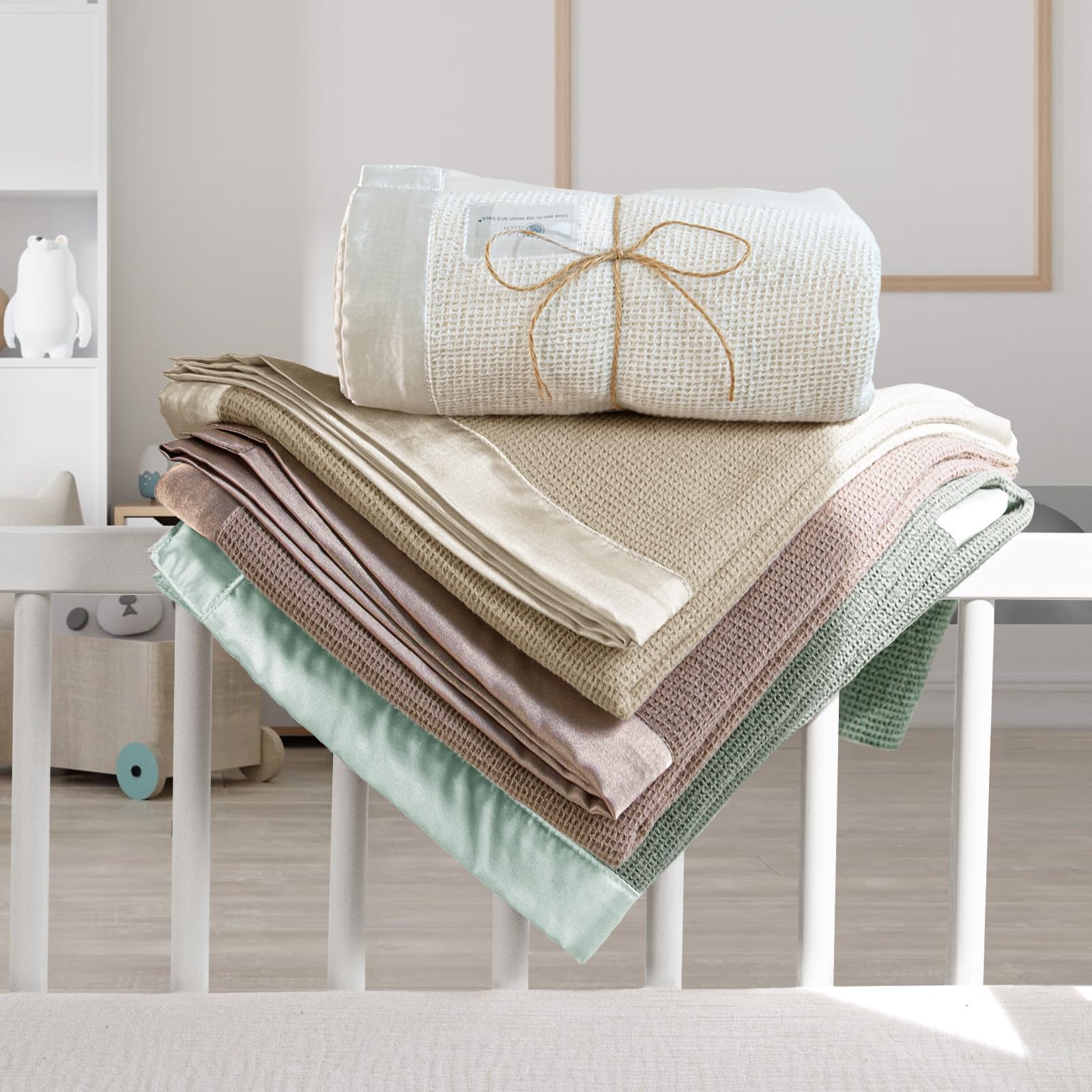 Lulumoon swaddle blanket gift box ready for baby showers and new arrivals