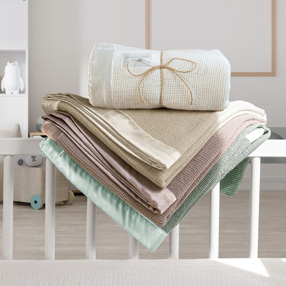 Lulumoon swaddle blanket gift box ready for baby showers and new arrivals