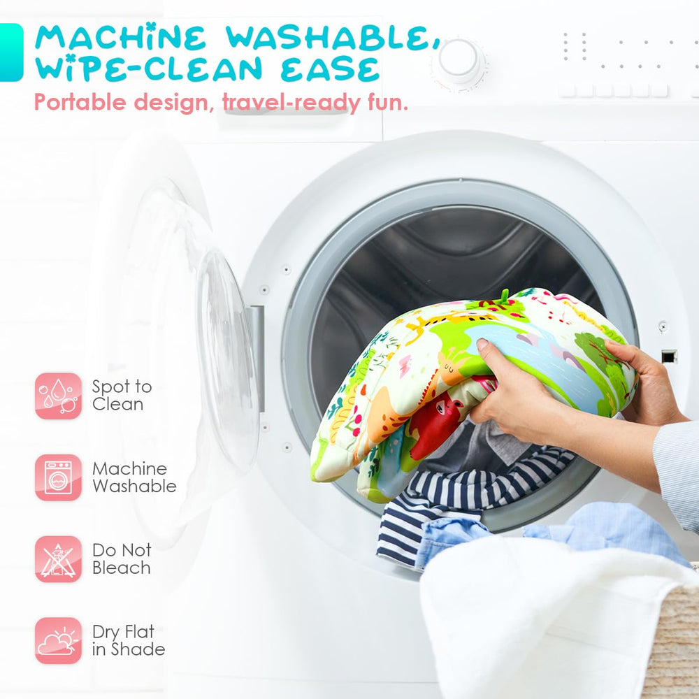 lulunemo baby play mat-non-slip-back keeps play steady on floor surfaces