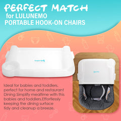 Lulunemo durable plastic tray closeup highlighting stability to prevent spills.