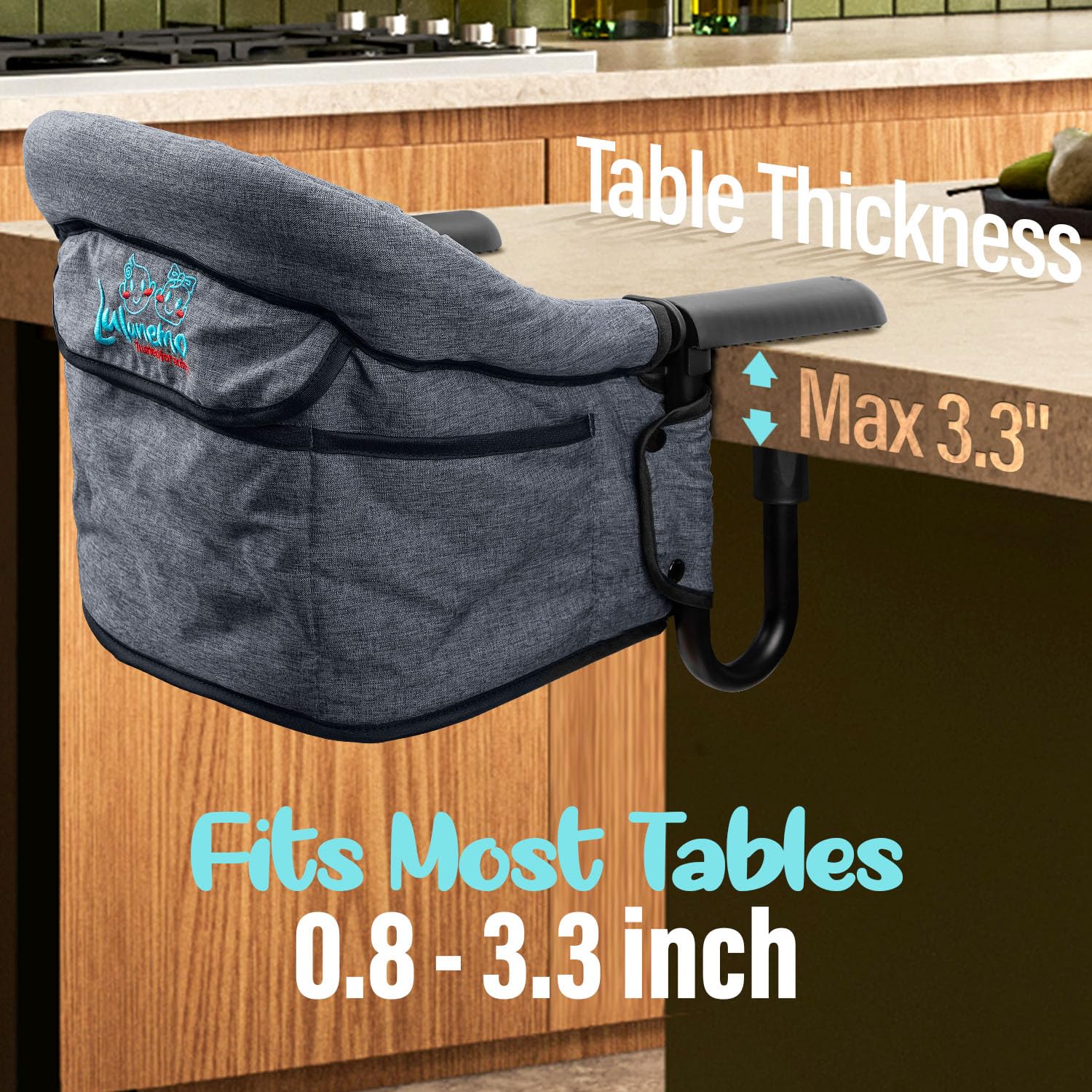 lulunemo hook-on chair fold-flat design for easy travel and storage