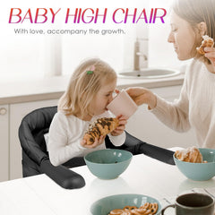lulunemo hook-on high chair folded compactly for travel and storage