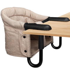lulunemo Hook On High Chair setup shows quick install for on-the-go meals