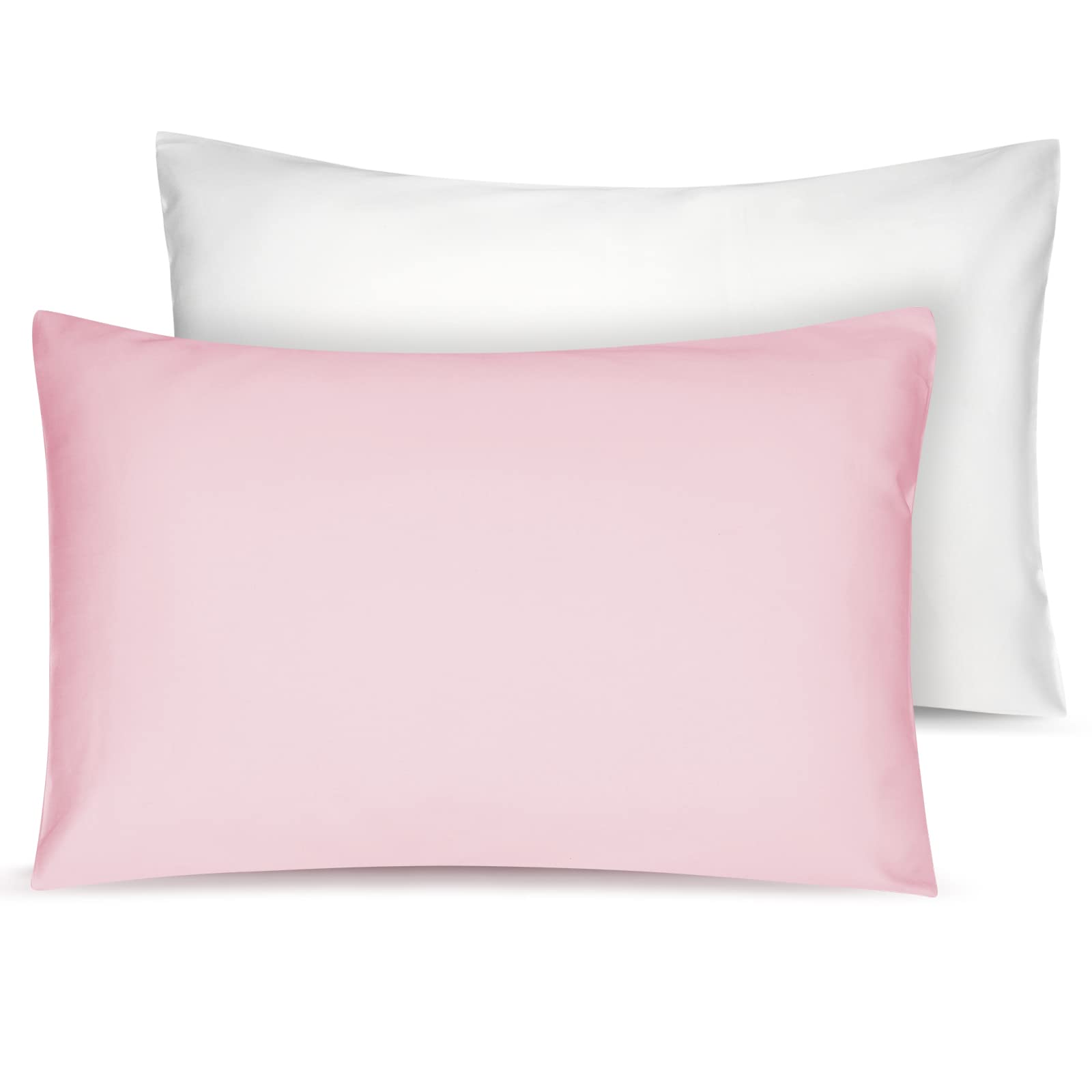 LULUSILK pink pillowcase closeup shows soft organic cotton with satin-like sheen for gentle use