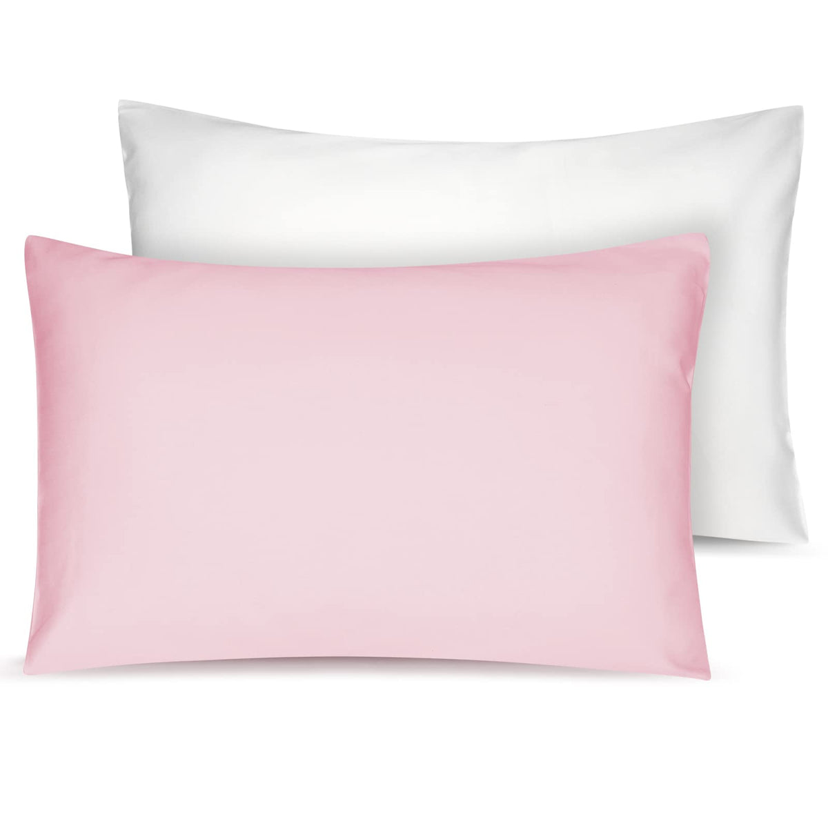 LULUSILK pink pillowcase closeup shows soft organic cotton with satin-like sheen for gentle use