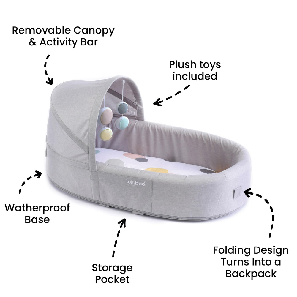 Lulyboo travel lounge adjustable canopy for sun protection