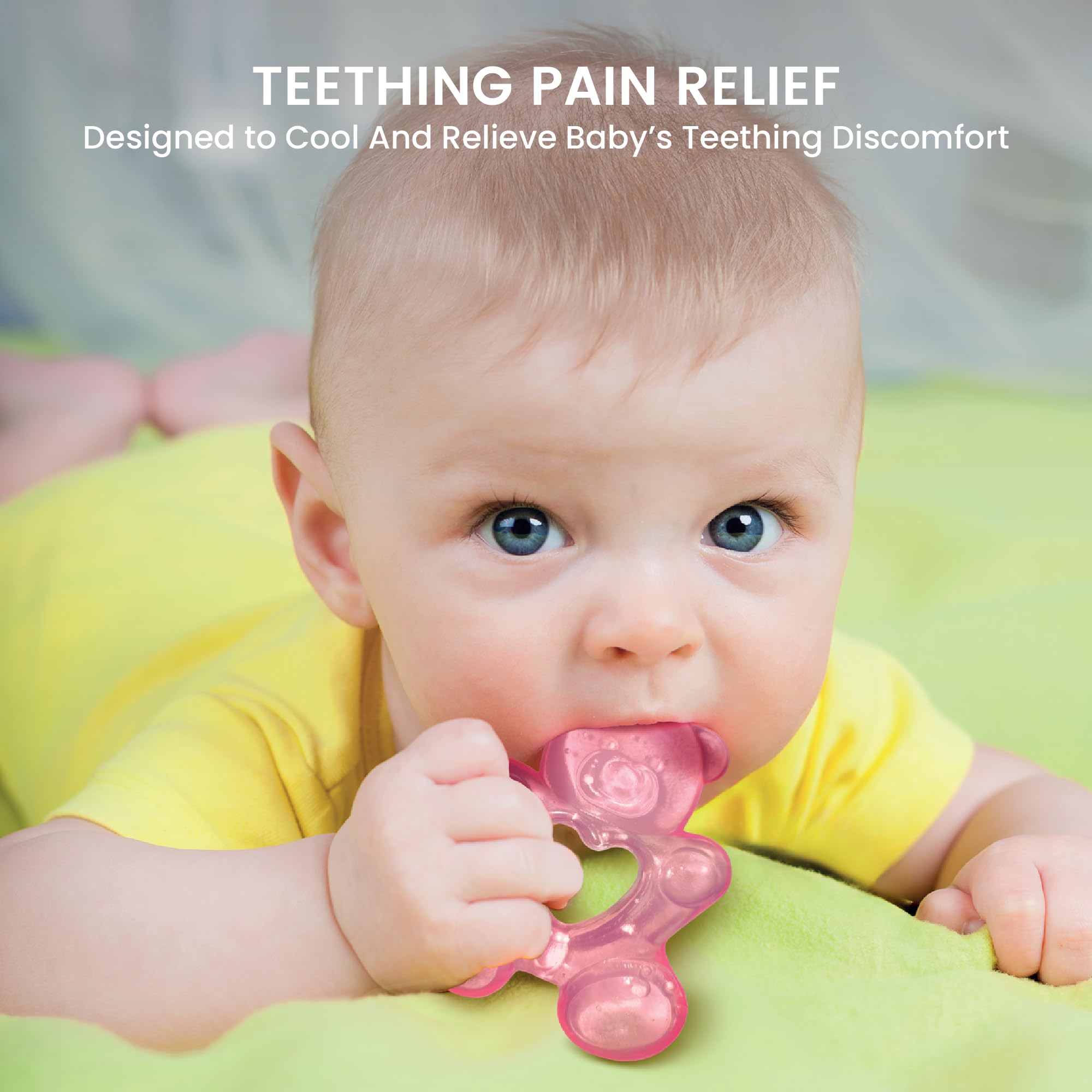Lulyboo portable teether fits in a diaper bag for travel.