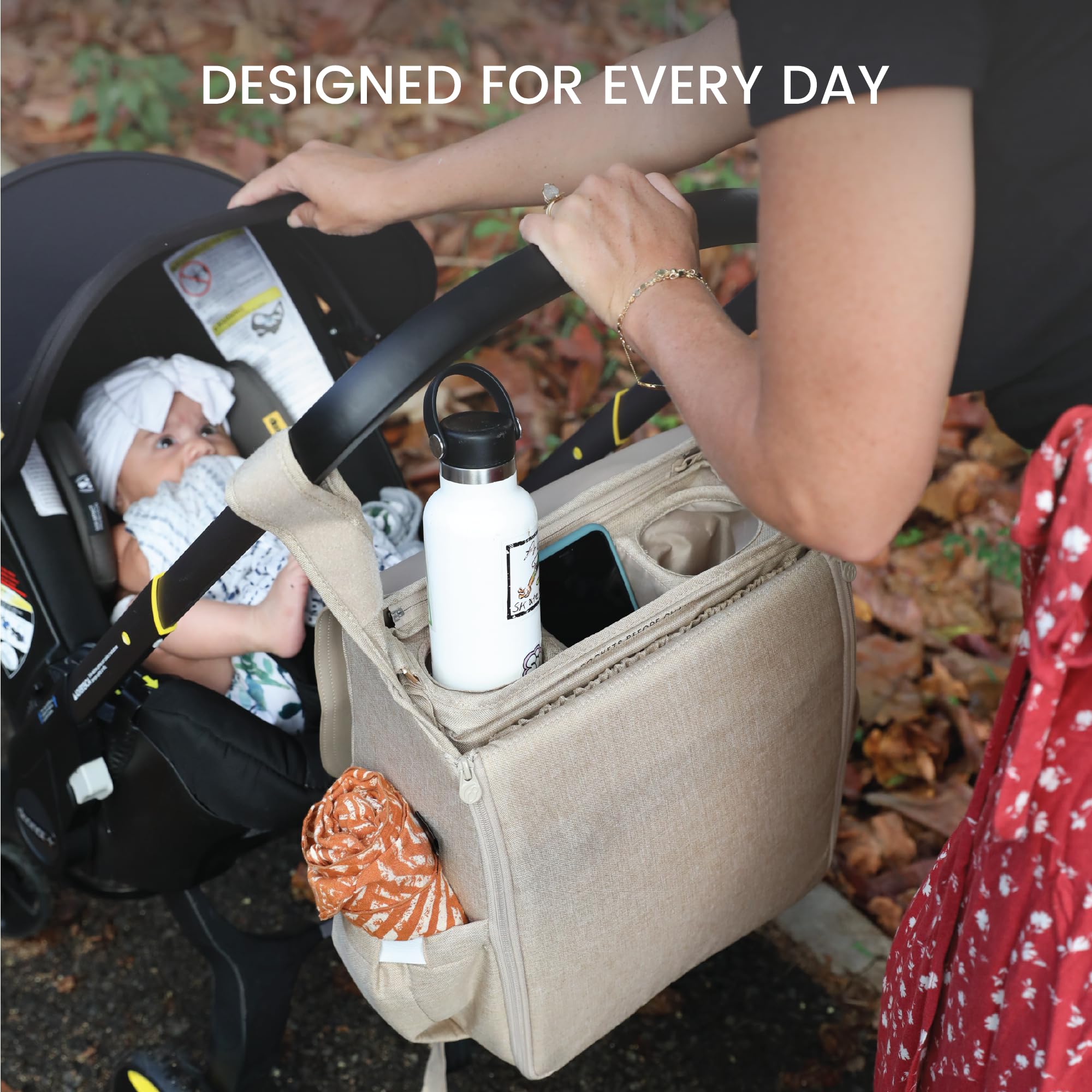 Lulyboo Convertible Diaper Bag Backpack slim laptop/tablet pocket protects devices on the move.