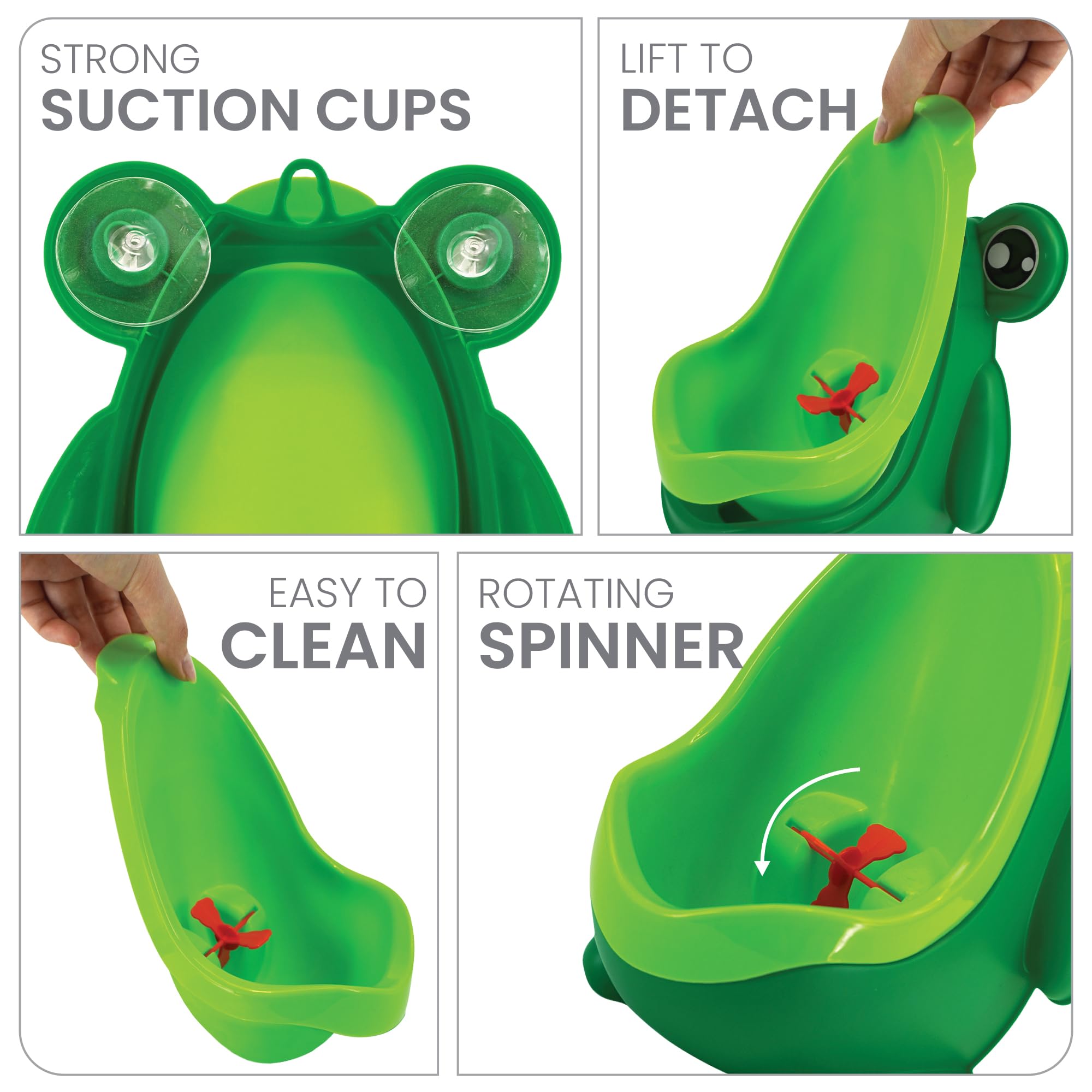 Lulyboo Cute Frog toddler potty urinal removable bowl for quick, hygienic cleaning