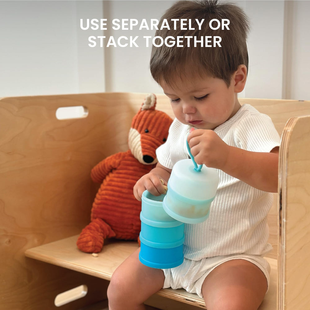 Lulyboo easy-clean stackable cups simplify daily maintenance and hygienic storage