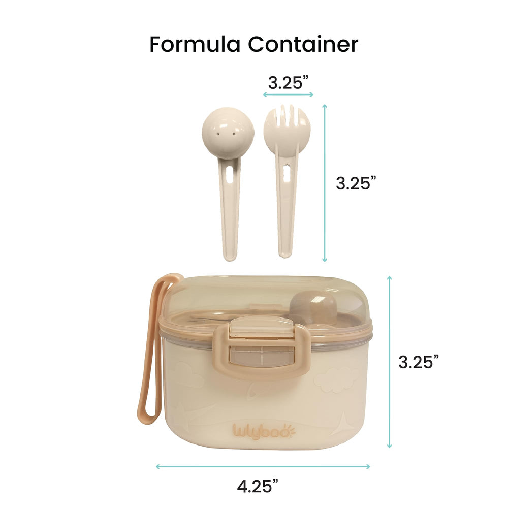 Lulyboo formula container made from BPA-free PP for safe, hygienic storage