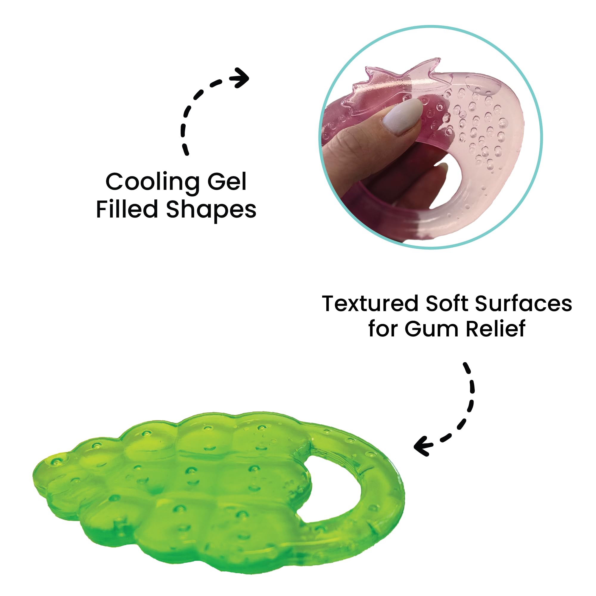 Lulyboo Water Teethers ergonomic design eases tiny hands grip