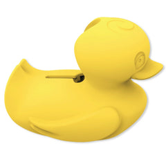 Lulyboo yellow duck faucet cover fits most faucets and guards against bumps during baths.