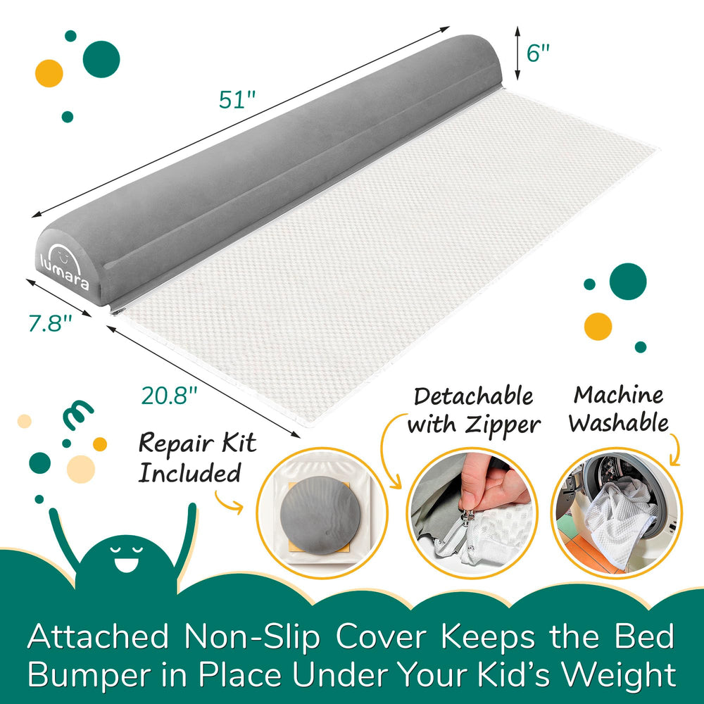 LUMARA bed rail with flocking cover reduces movement for secure nights