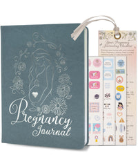 Luminate Press keepsake pregnancy journal cover in vegan leather offers durable, premium protection for memories.