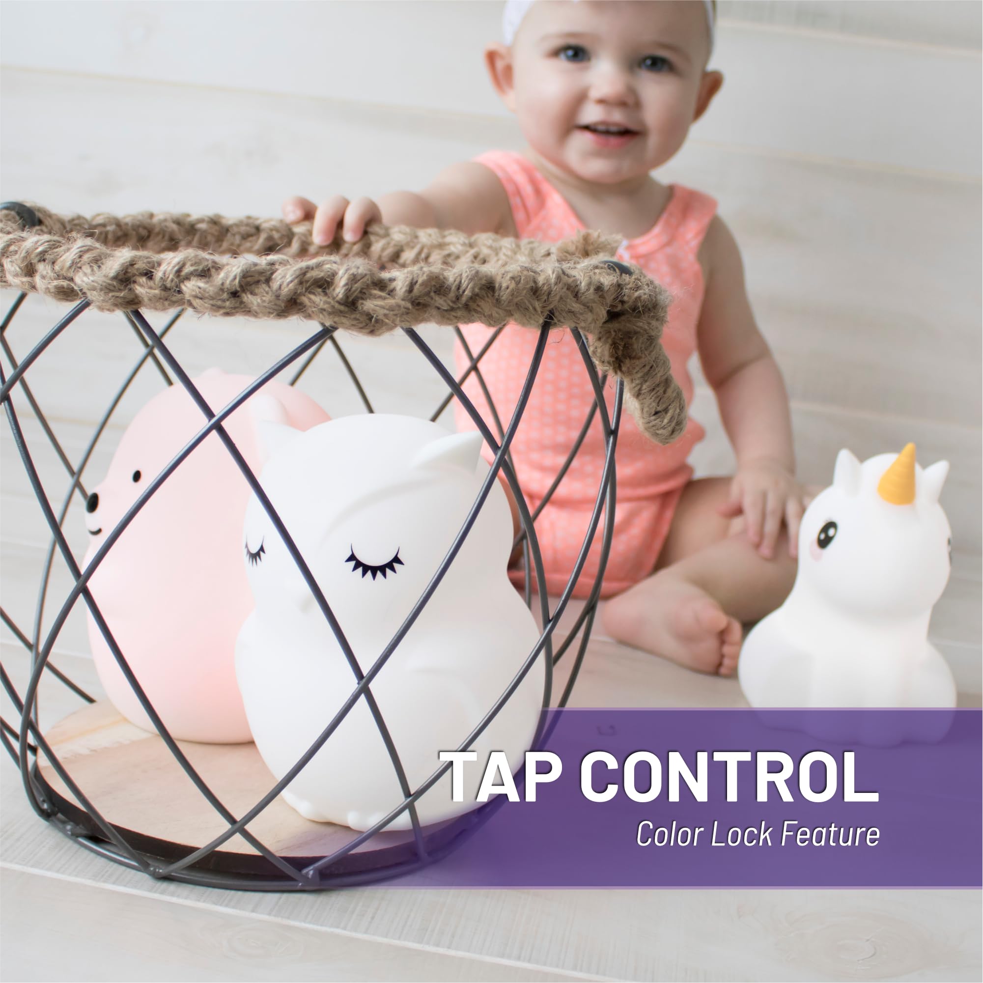 Lumipets soft silicone night light ready for travel and cuddles.