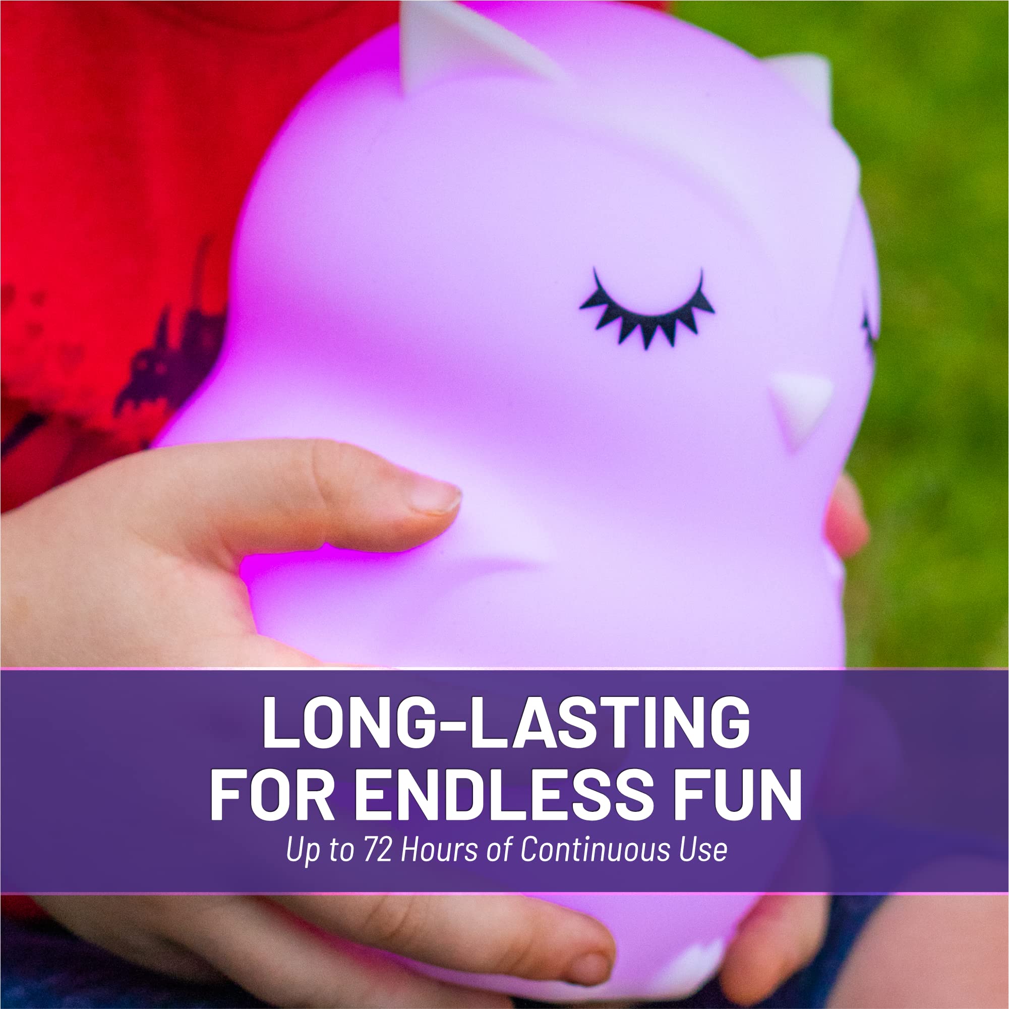 Lumipets battery-operated night light offers flexible placement anywhere.