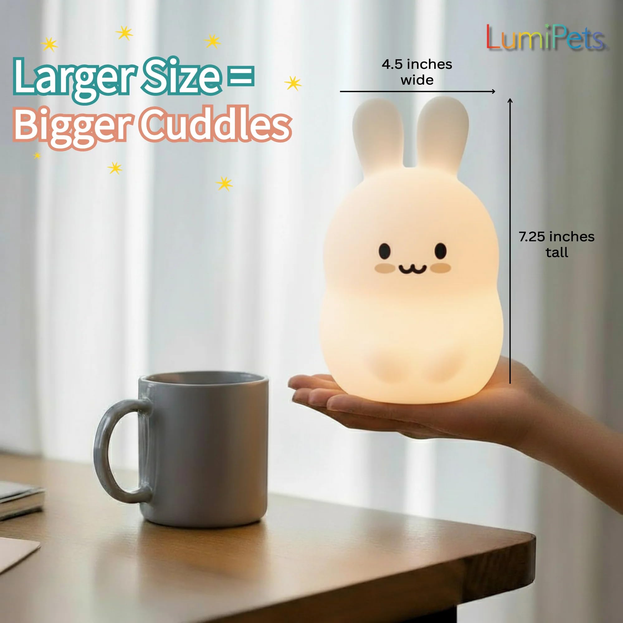Lumipets Baxter Night Light tap-to-change colors demonstration for mood shifts