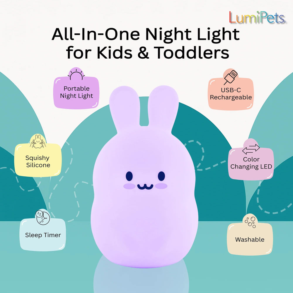 Lumipets Baxter remote with timer options on the night light