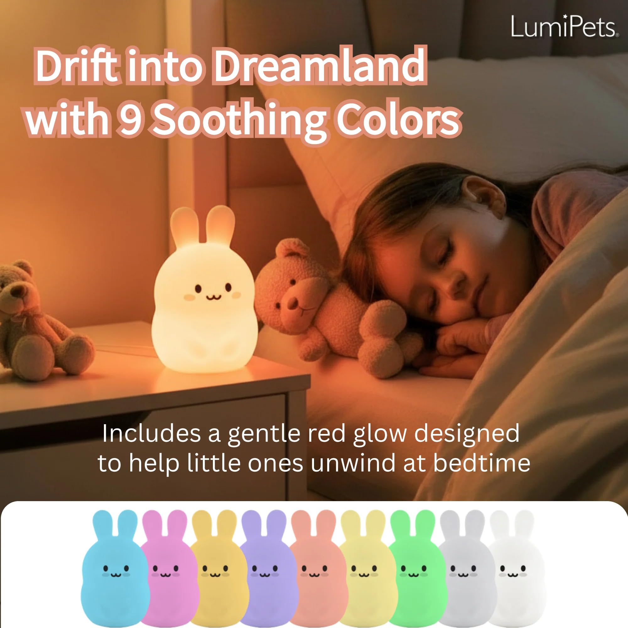 Lumipets Baxter silicone texture close-up, soft squishy feel for cuddling