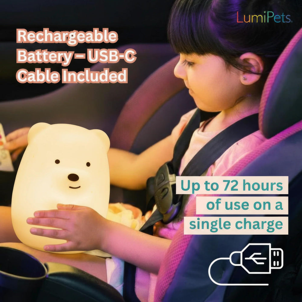 Lumipets Benny USB-C rechargeable night light with long battery life