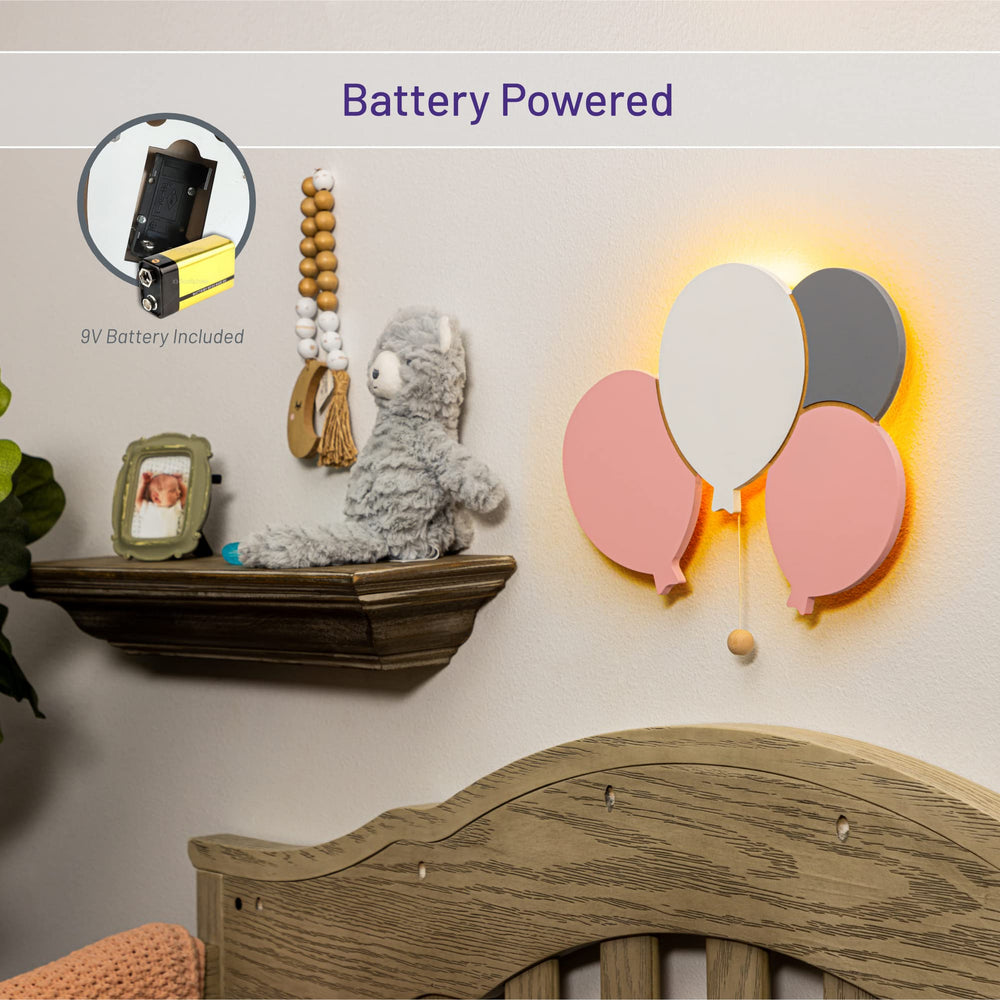Lumipets hand-painted wood nursery light adds warm magical touch