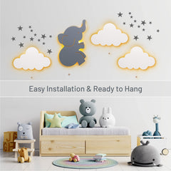 Lumipets hand painted wood nursery light adds charming durable decor