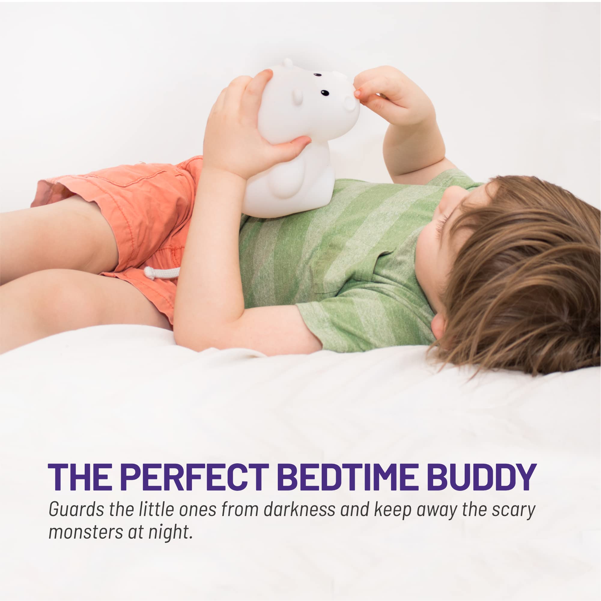 Lumipets Honey the Hippo sleep timer supports gentle auto-off.