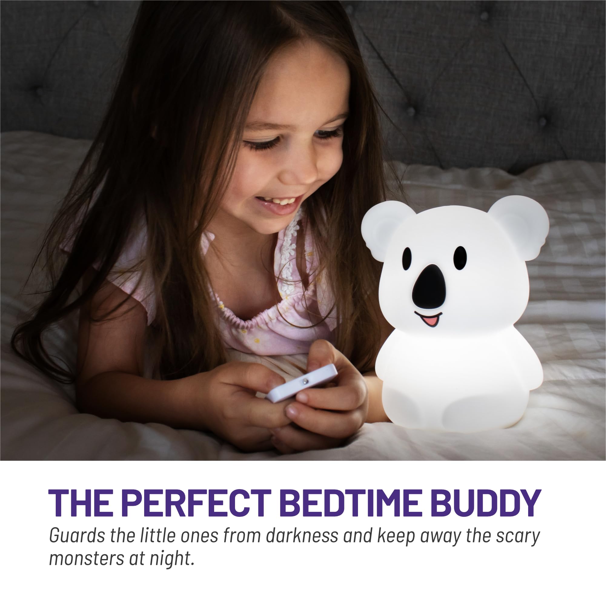 Internal battery lasts up to 72 hours on a single charge for quiet nights.