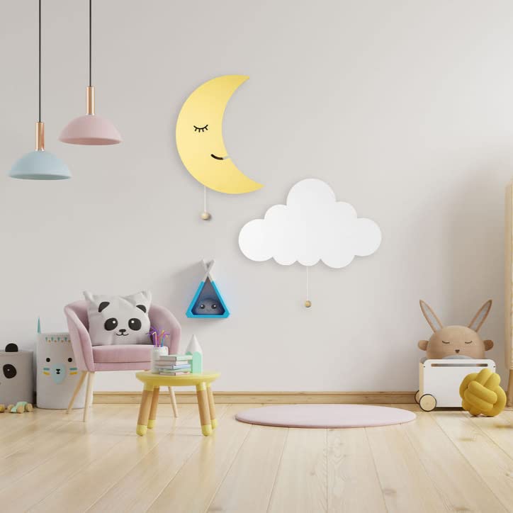 Lumipets Moon Wall Light kids-room decor supports dreamy, distraction-free nights.