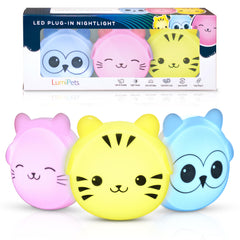 Lumipets nightlight with dusk-to-dawn sensor saves energy and glows automatically.