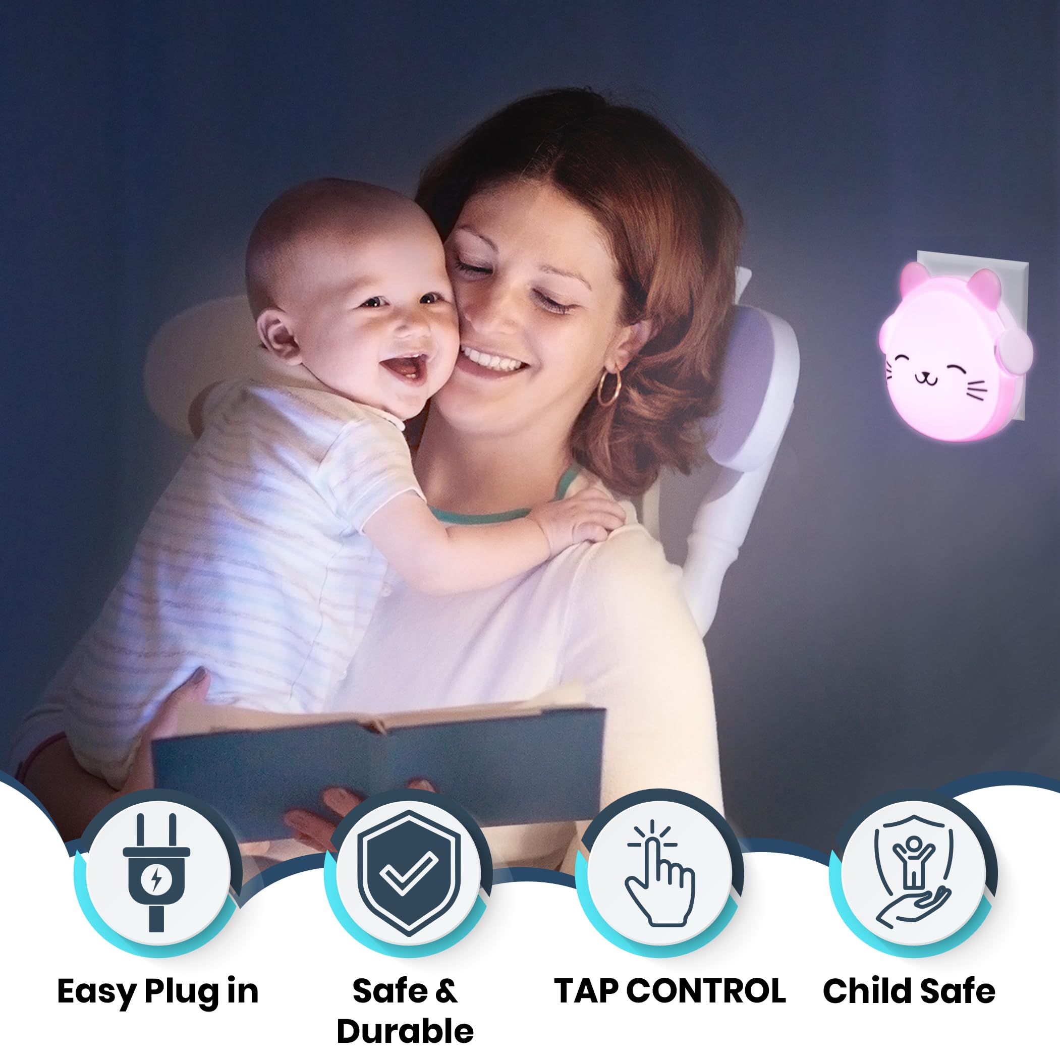 Lumipets nightlight suits nurseries, bathrooms, hallways for gentle nighttime routines.