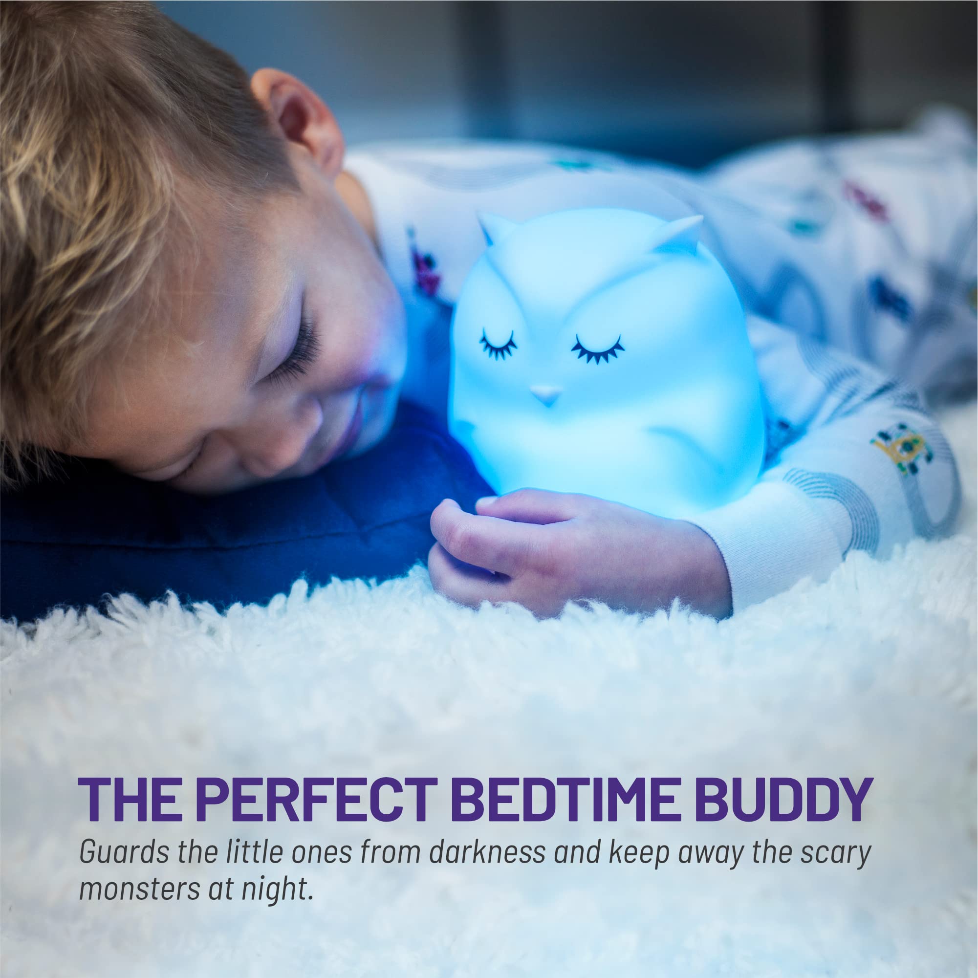 Lumipets owl-design night light doubles as a cute bedtime friend.