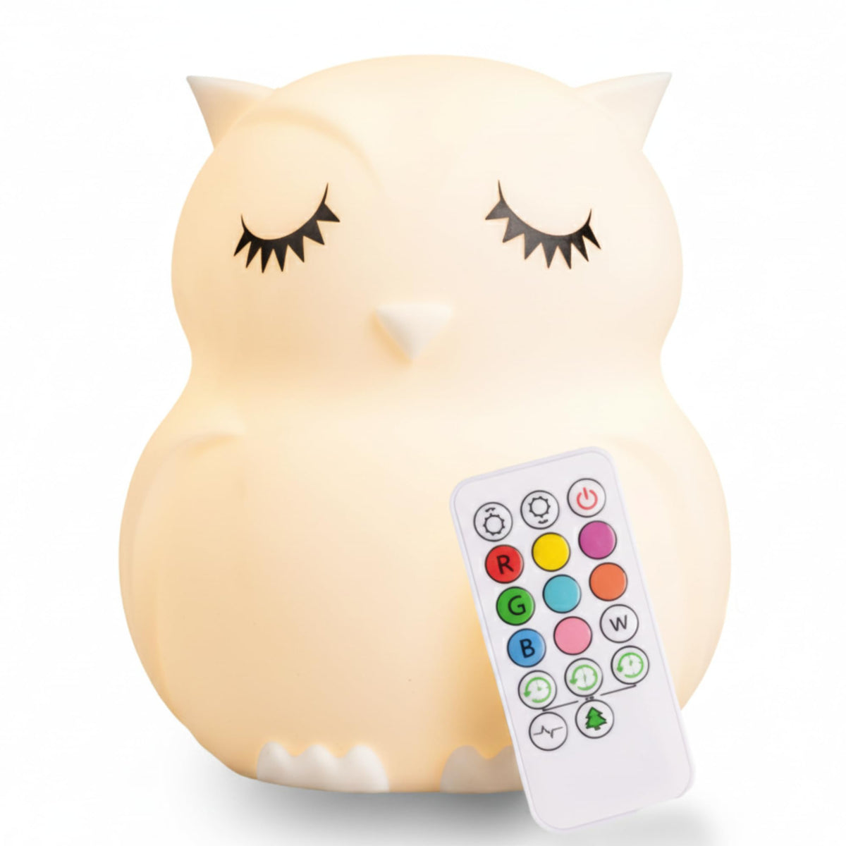 Lumipets owl night light color changing glow for calming bedtime routines.