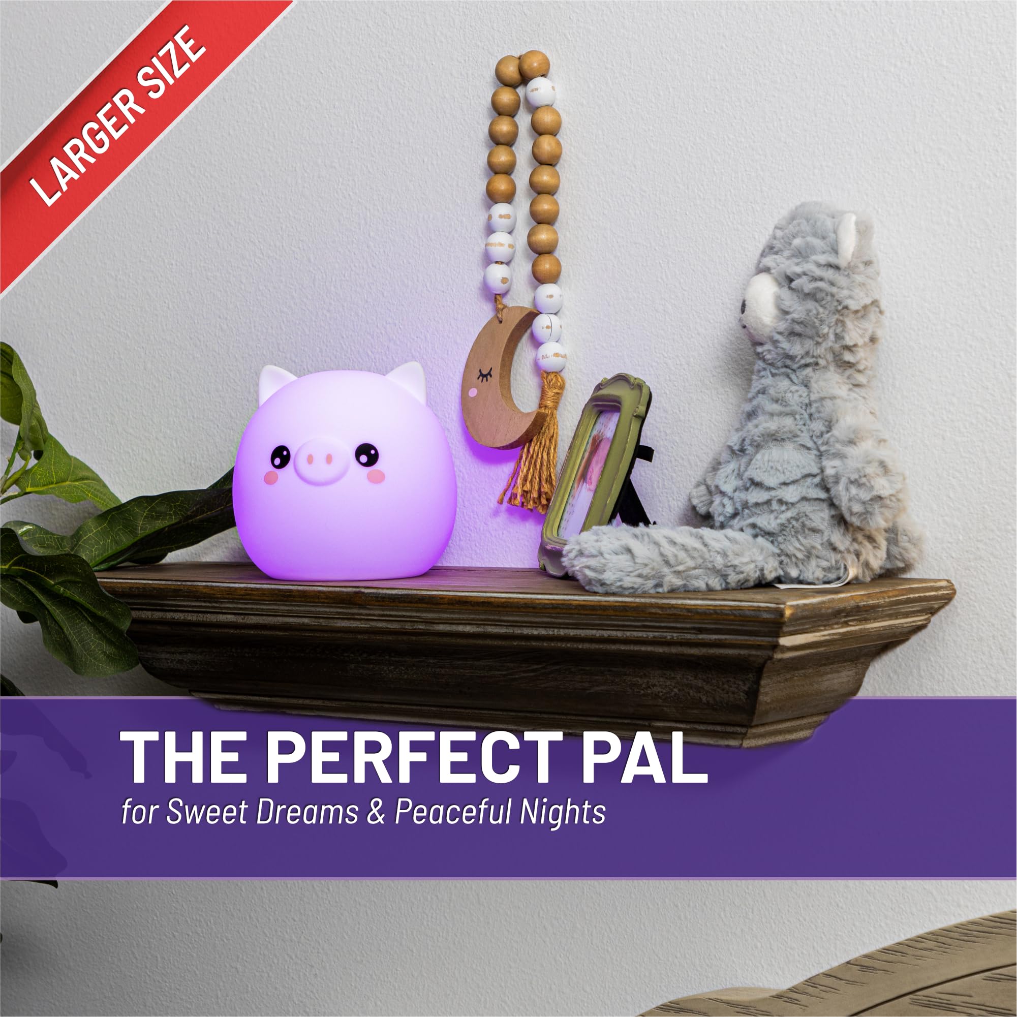 Lumipets Pig Night Light remote control for easy color changes