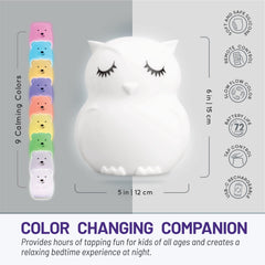 Lumipets USB rechargeable night light for long-lasting bedside glow.