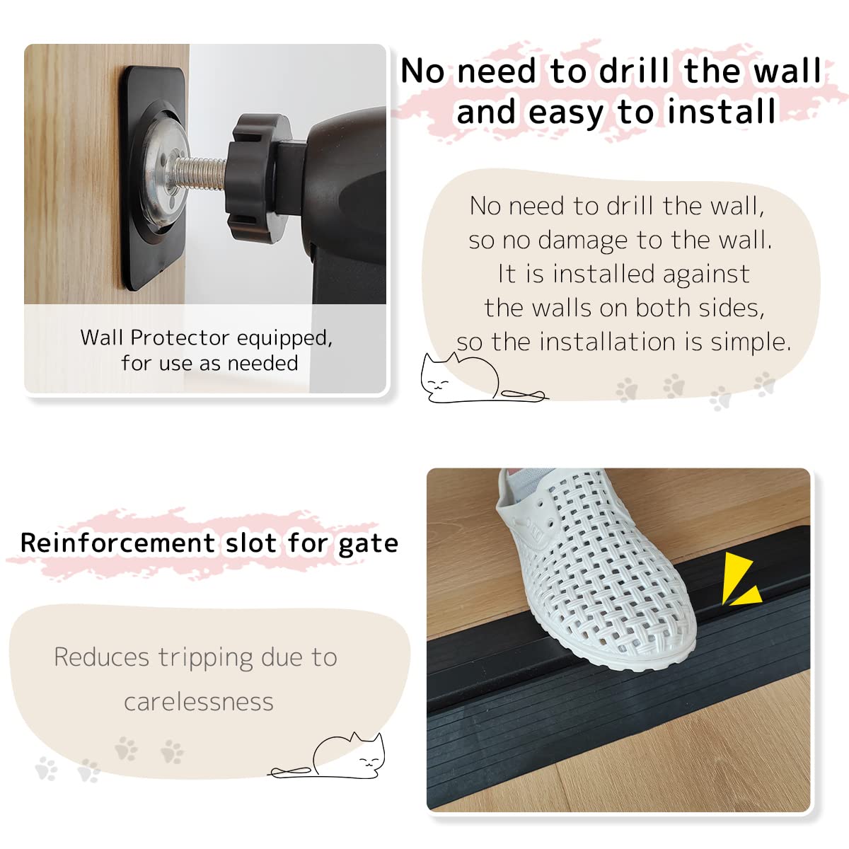 Lumizone adjustable width gate fits openings from 26.38 to 30.11 inches