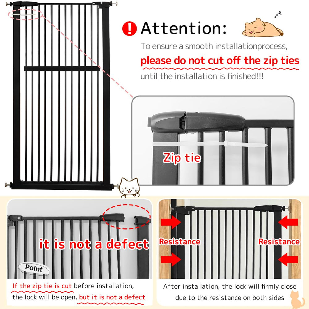 Lumizone black gate complements modern interiors while providing a sturdy safety barrier.