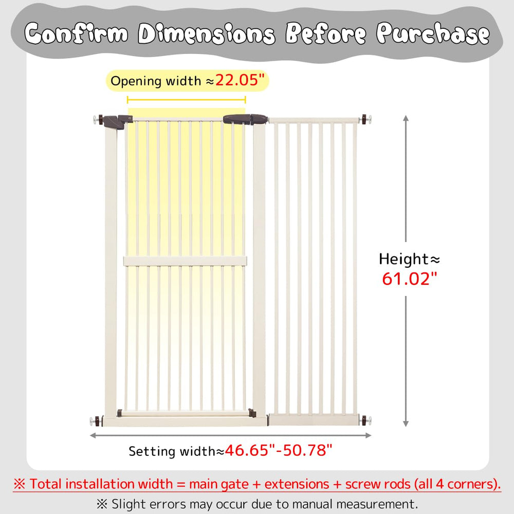 Lumizone cat gate with 1.37 inch gap keeps pets and kids from squeezing through