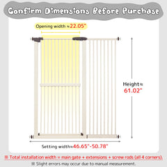 Lumizone cat gate with 1.37 inch gap keeps pets and kids from squeezing through
