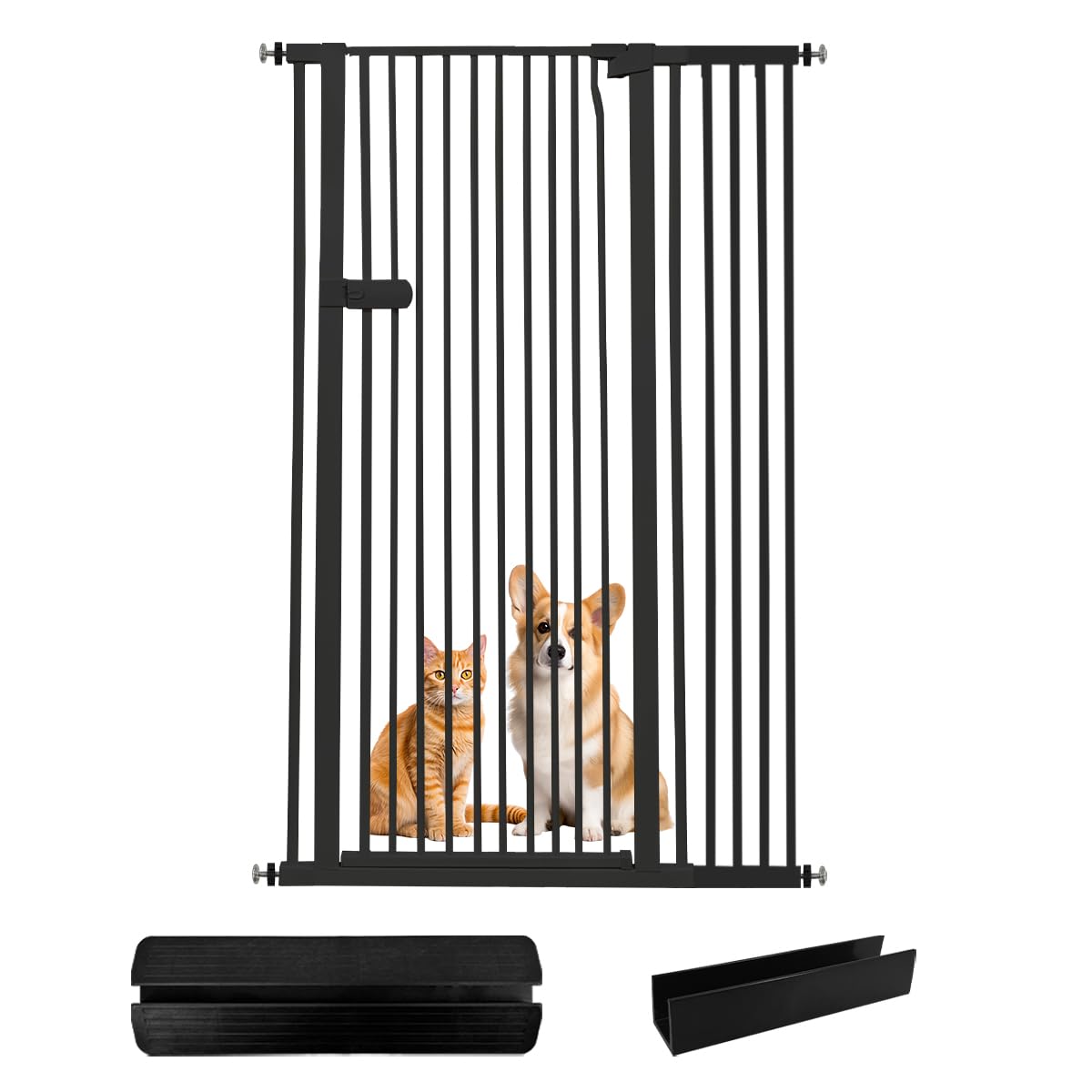 Lumizone cat gate 61-02 height in hallway offers a secure barrier for curious pets.